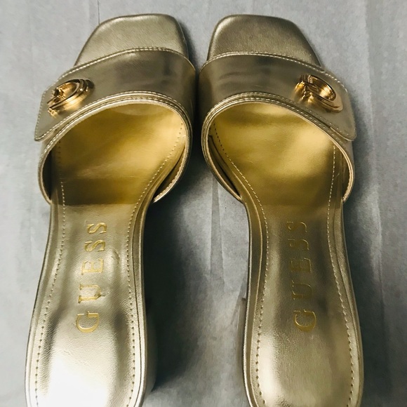 GUESS WOMEN GALLAI BLOCK HEEL SANDALS. CLASSY DESIGN FOR MODERN LOOKS. NEW SIZE8 - Picture 4 of 7